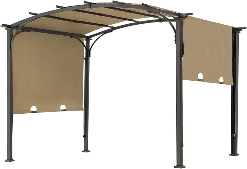 SCOMANAGE 85''x 208'' Universal Doubleton Steel Pergola Replacement Cover for Pergola L-PG080PST, (Khaki) - Image 1